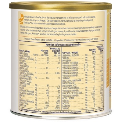 Préparation pour bebe Nutramigen A+ avec LGG Hypoallergénique