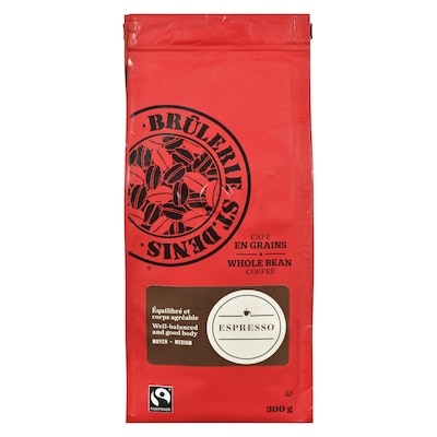 Keurig Grains de café Espresso Brûlerie St-Denis, torréfaction moyenne 300 g, 5,66 $/100g