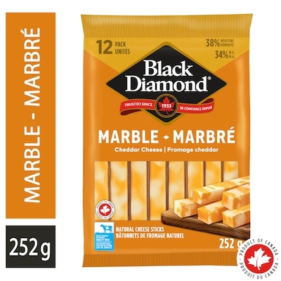 Black Diamond Marble Cheese Sticks 252 g, $2.97/100g
