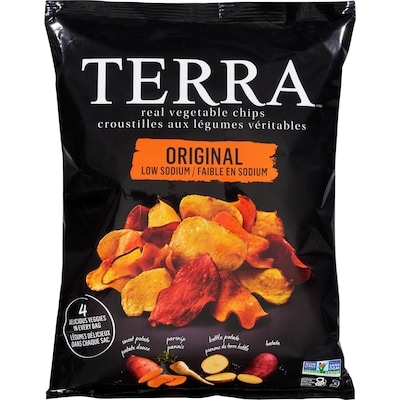 Terra Original Low Sodium Vegetable Chips 354 g, $3.39/100g