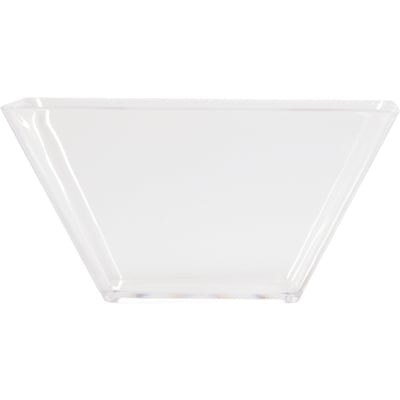null 3.5" Plastic Square Bowl Clear 8 ea, $0.63/1ea