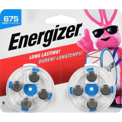 Energizer Hearing Aid Batteries Size 675, Blue Tab, 8 Pack 8 ea, $2.19/1ea