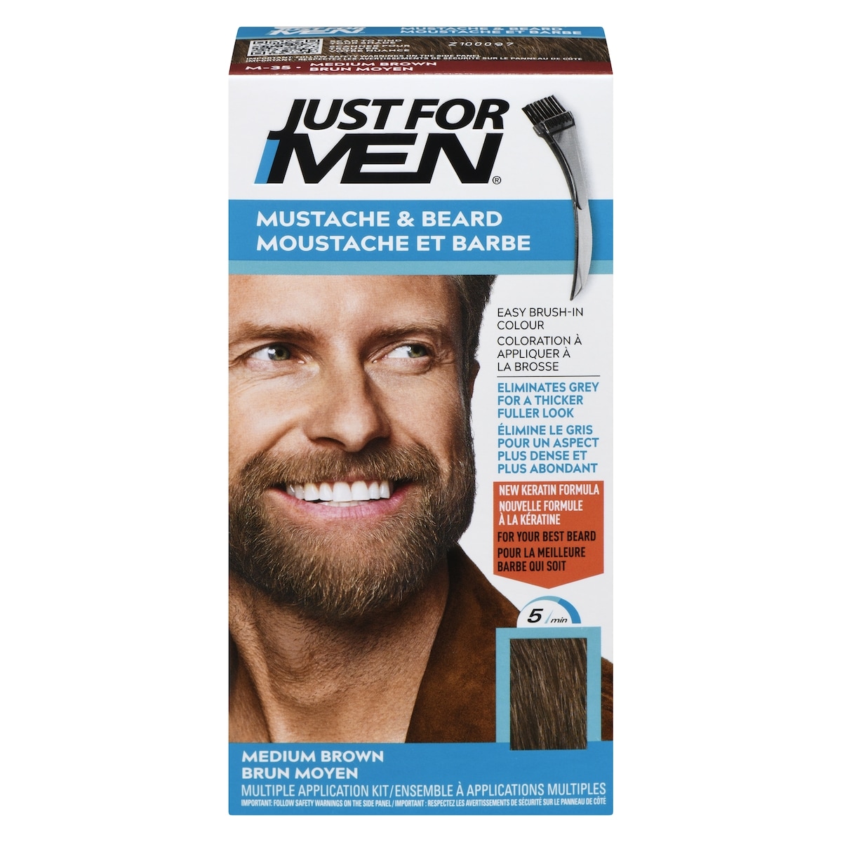 Just For Men Men's Mustache And Beard Colour Medium Brown M35 1 ea, $16.49/1ea