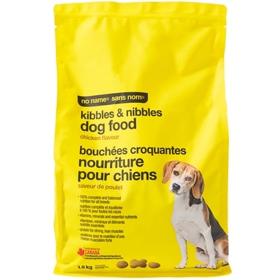 No Name Chicken Flavour Kibbles and Nibbles Dry Dog Food 1.8 kg, $0.56/100g