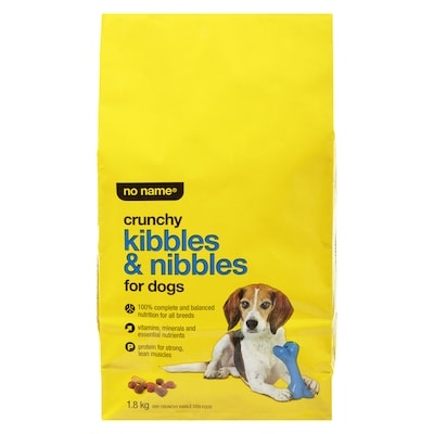 No Name Dry Crunchy Kibble Dog Food  1.8 kg, $0.53/100g
