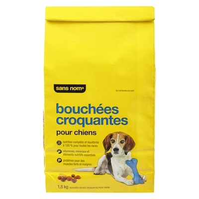 Sans Nom Bouchées croquantes pour chiens 1.8 kg, 0,53 $/100g
