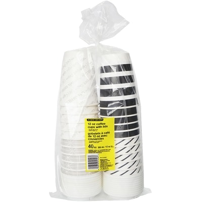 No Name 12Oz Coffee Cup W/Lid 1 ea, $0.25/1ea