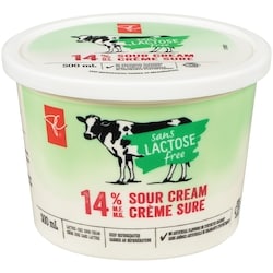 President's Choice Lactose Free 14% M.F. Sour Cream 500 ml, $0.96/100ml