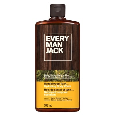 Every Man Jack Body Wash, Sandalwood Teak 500 ml, $2.00/100ml