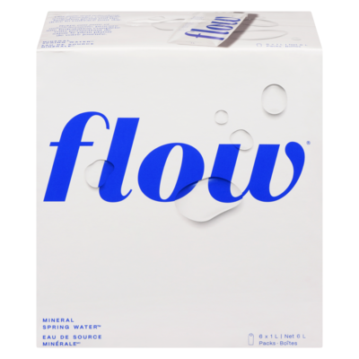 Flow Eau de source naturellement alcaline 6x1000.0 ml, 0,35 $/100ml