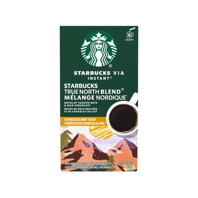 Starbucks Via Instant True North Blend Blonde Roast Coffee Packets 8 ea, $1.37/1ea