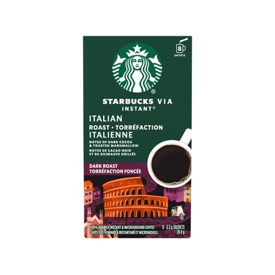Starbucks Via Instant Torréfaction Italienne 8 ea, 1,37 $/1ch