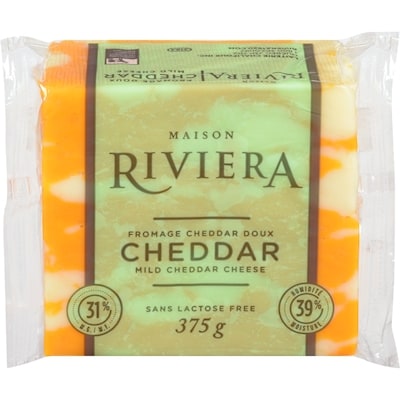Riviera Cheddar Cheese Mild 375 g, $2.80/100g