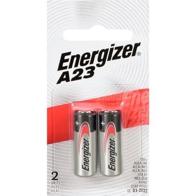 Energizer Piles Energizer A23, emballage de 2 1 ea, 1,25 $/1ch