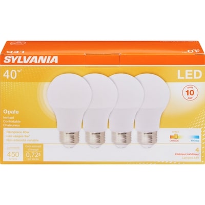 Sylvania Ampoule à DEL 6 W A19 F827 lumière du jour, 10 ans 1 ea, 3,00 $/1ch