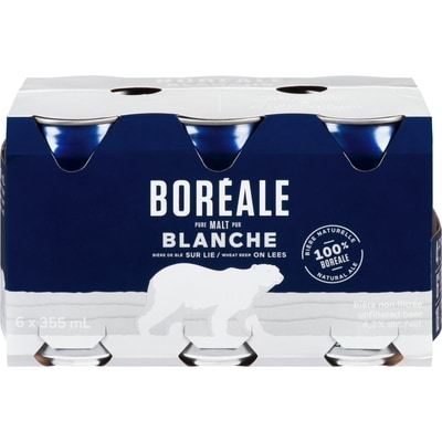 Boréale Boréale Bière non Filtré Blanche Bière de Blé Sur Lie (Pièce d’identité requise au moment du ramassage) 6x355.0 ml, 0,47 $/100ml