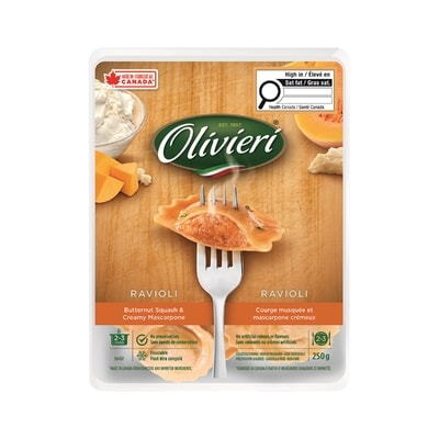 Olivieri Ravioli à la courge musquée et au mascarpone crémeux 250g 250 g, 2,80 $/100g
