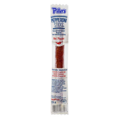 Piller’s Bâtonnets de pepperoni, piquant 12x25.0 g, 41,96 $/100g