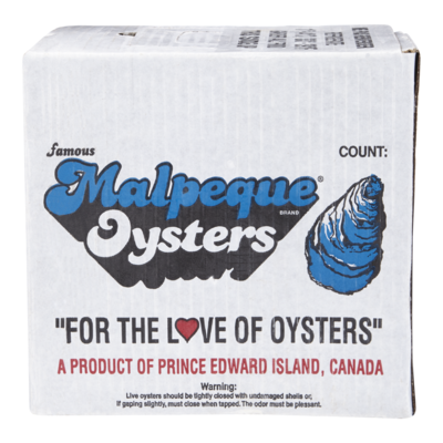 null Oysters, Standard Malpeques, case 2.271 kg, $1.36/100g