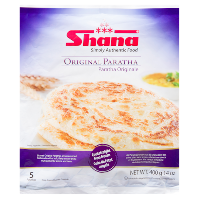 Shana Paratha nature 400 g, 0,62 $/100g