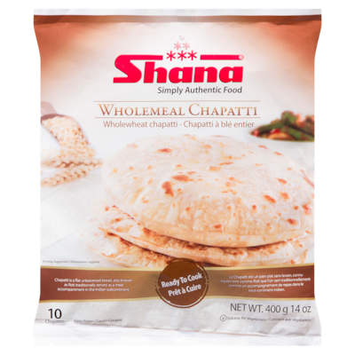 Shana Wholemeal Chapatti 10 Wholewheat Chapatti   400 g, $0.62/100g