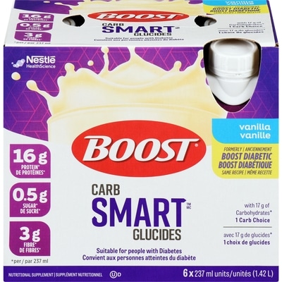 Nestle Health Science Supplément Nutritionnel Boost Diabétique paquet de 6 6x237.0 ml, 0,93 $/100ml