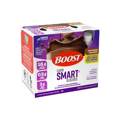 Nestle Health Science BOOST CarbSmart Chocolate Nutritional Supplement, 6-Pack 6x237.0 ml, $1.12/100ml