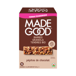 Made Good Barres granola Pépites de chocolat Boîte de 15 barres 360 g, 3,06 $/100g