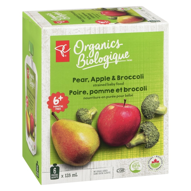 Pear, Apple & Broccoli Strained Baby Food