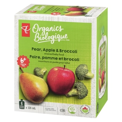Pear, Apple & Broccoli Strained Baby Food