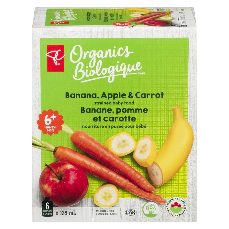 Banana Apple & Carrot Strained Baby Food