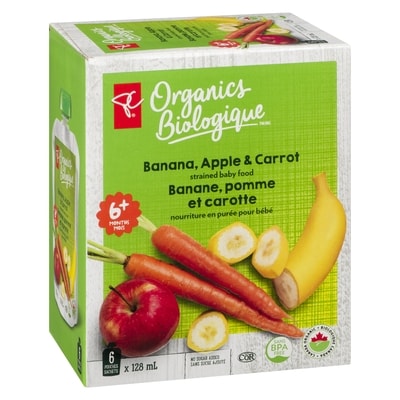 Banana Apple & Carrot Strained Baby Food