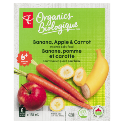 Banana Apple & Carrot Strained Baby Food