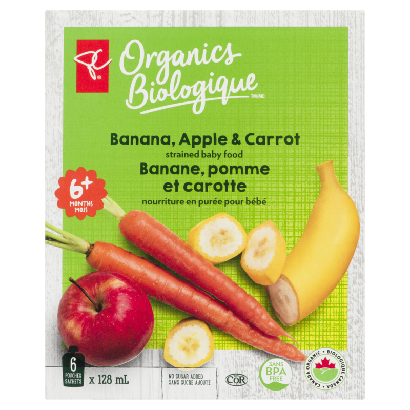 Banana Apple & Carrot Strained Baby Food