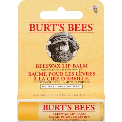 Burt's Bees 100% Natural Origin Moisturizing Lip Balm, Beeswax 4.25 g, $141.18/100g