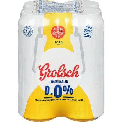 Grolsch Non Alcoholic Radler  4x500.0 ml, $0.45/100ml
