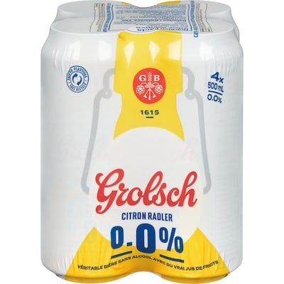 Grolsch Radler, sans alcool 4x500.0 ml, 0,50 $/100ml