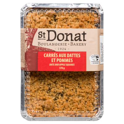 Boulangerie St-Donat St Donat Boulangerie Carrés aux Dattes et Pommes 570 ea, 5,99 $/1ch