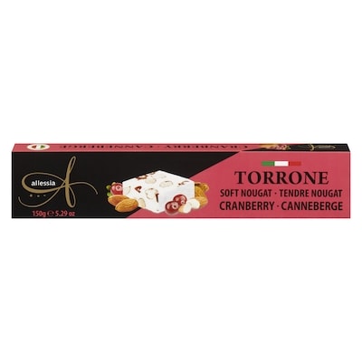 Allessia Torrone canneberge 150 g, 3,99 $/100g