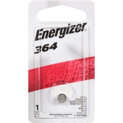 Energizer 364 Silver Oxide Button Battery, 1 Pack 1 ea, $6.99/1ea