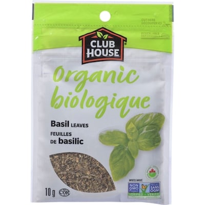 Club House Organic Basil Leaves  10 g, $37.90/100g