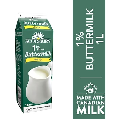 Scotsburn Low Fat Buttermilk 1 l, $0.38/100ml