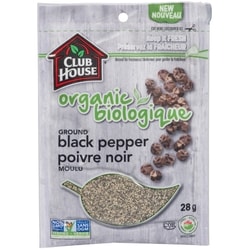 Club House Poivre Noir Moulu Biologique 28 g, 10,71 $/100g