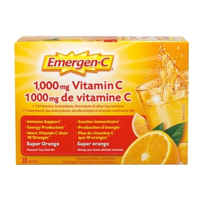 Emergen-C EMERGEN-C Super orange (poudre effervescente) 30 ea, 0,51 $/1ch