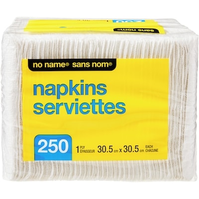 Sans Nom 250 serviettes de table 1 épaisseur  1 ea, 0,02 $/1ch