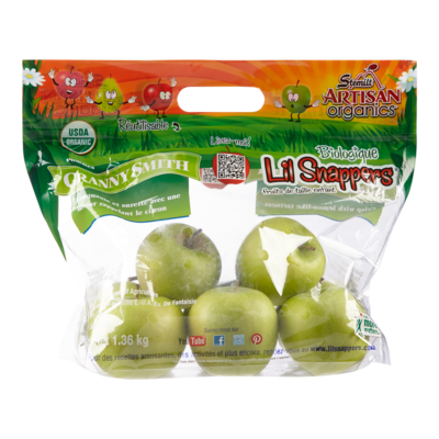 null Lil Snappers Organic Granny Smith Apples 1.35 kg, $0.67/100g