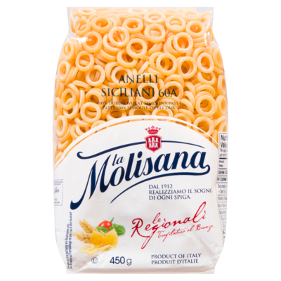 Molisana 100% Durum Wheat Semolina Pasta Anelli Siciliani 60A 450 g, $0.89/100g
