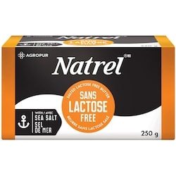 Natrel Beurre salé sans lactose 250 g, 2,72 $/100g