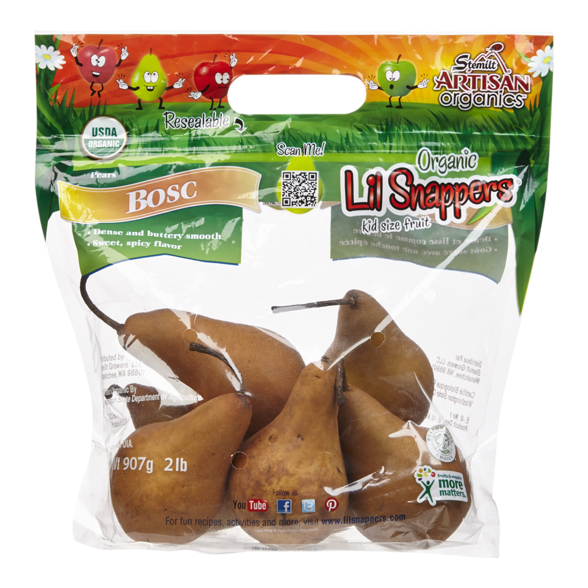 null Lil Snapper Organic Bosc Pears 910 g, $0.82/100g