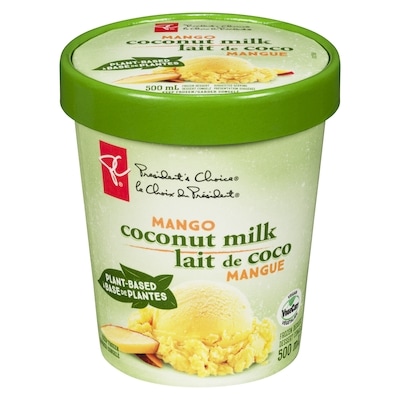 President's Choice Plant Based Mango Coconut Milk Frozen Dessert 500 ml, $1.40/100ml